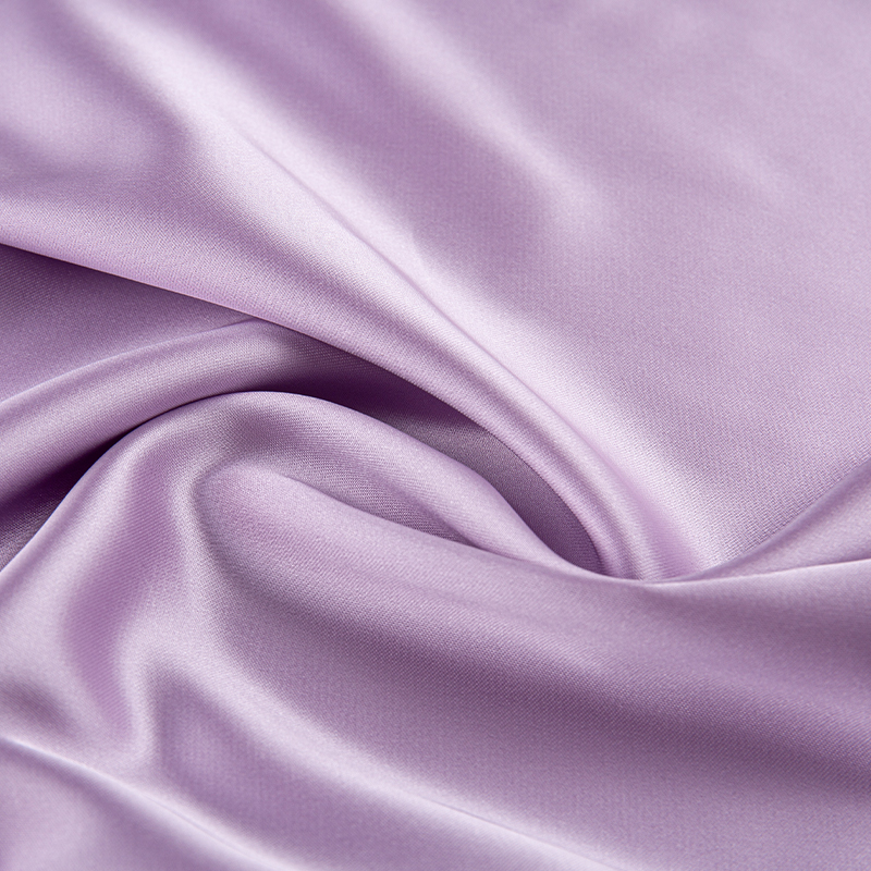 HY323 Dark Purple 180GSM weft elastisk sateng Polyester stoff for klær, kjoler, high-end undertøy