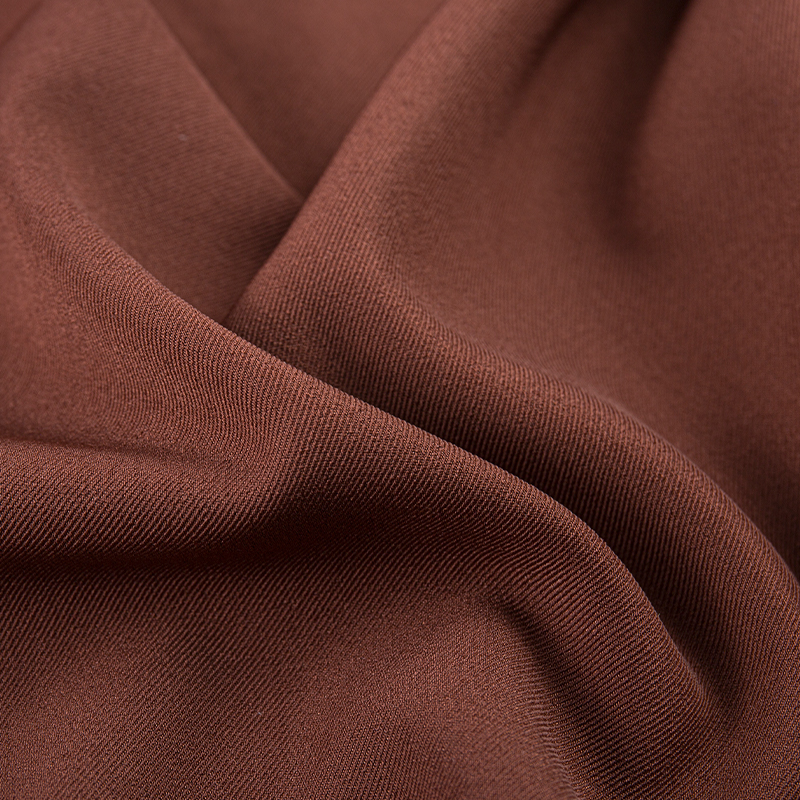 HY253 Brown Ren britisk twill fireveis stretch spandex blandet stoff