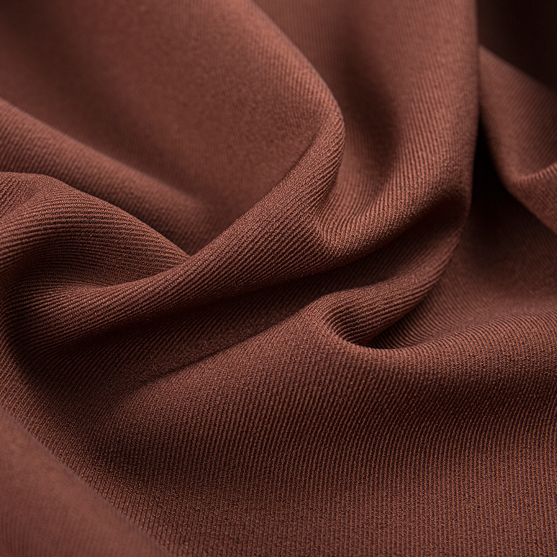 HY253 Brown Ren britisk twill fireveis stretch spandex blandet stoff