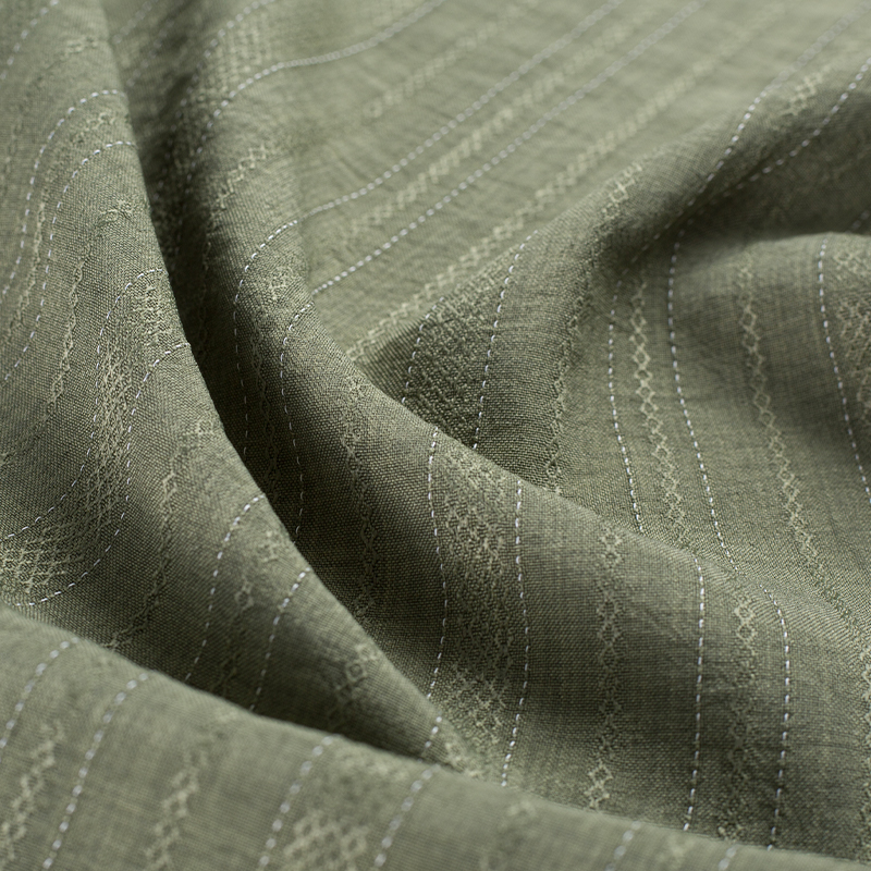 HY557-Rayon 136GSM 99%P 1% Rayon Diamond vekslende tykkelse Stripe Lyocell-stoff